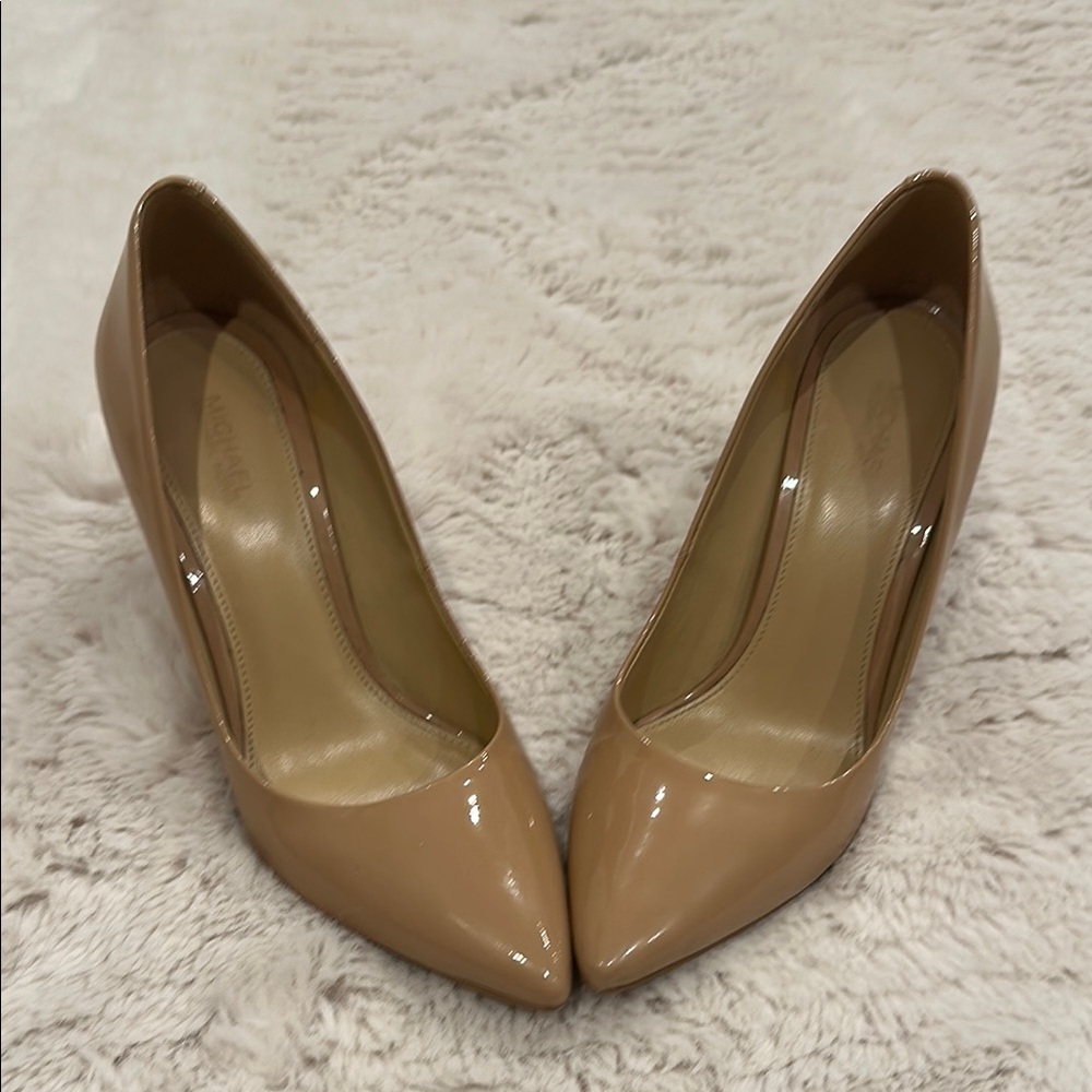 Michael Kors Tan Patent Leather Heels